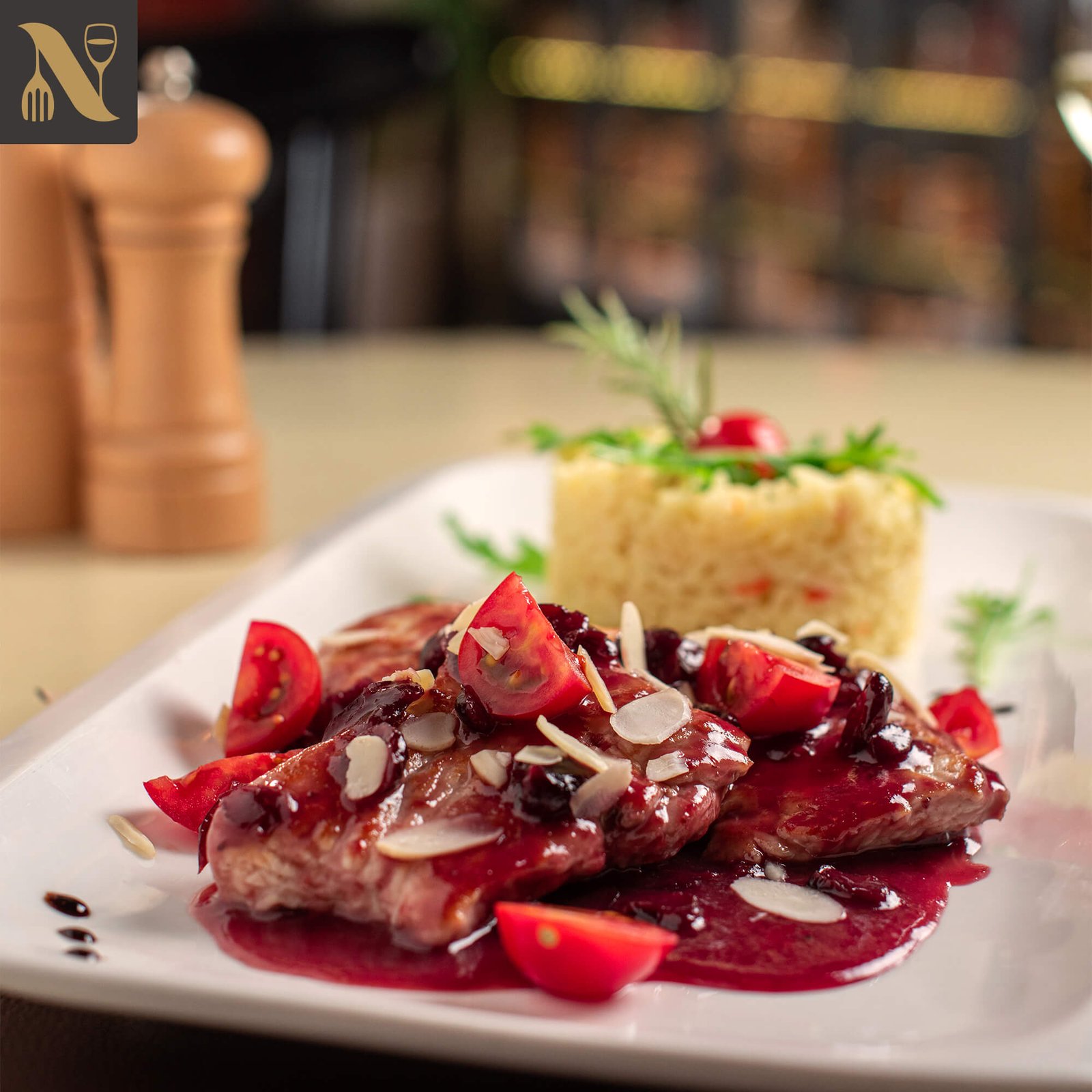Ćuretina u sosu od brusnice – Restoran Nacional Gradiška
